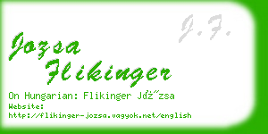 jozsa flikinger business card